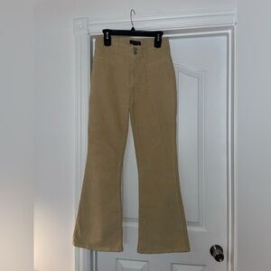 Lucky Brand Stevie High Rise Flare Corduroy In Tan Sz 8/29 R NWOT